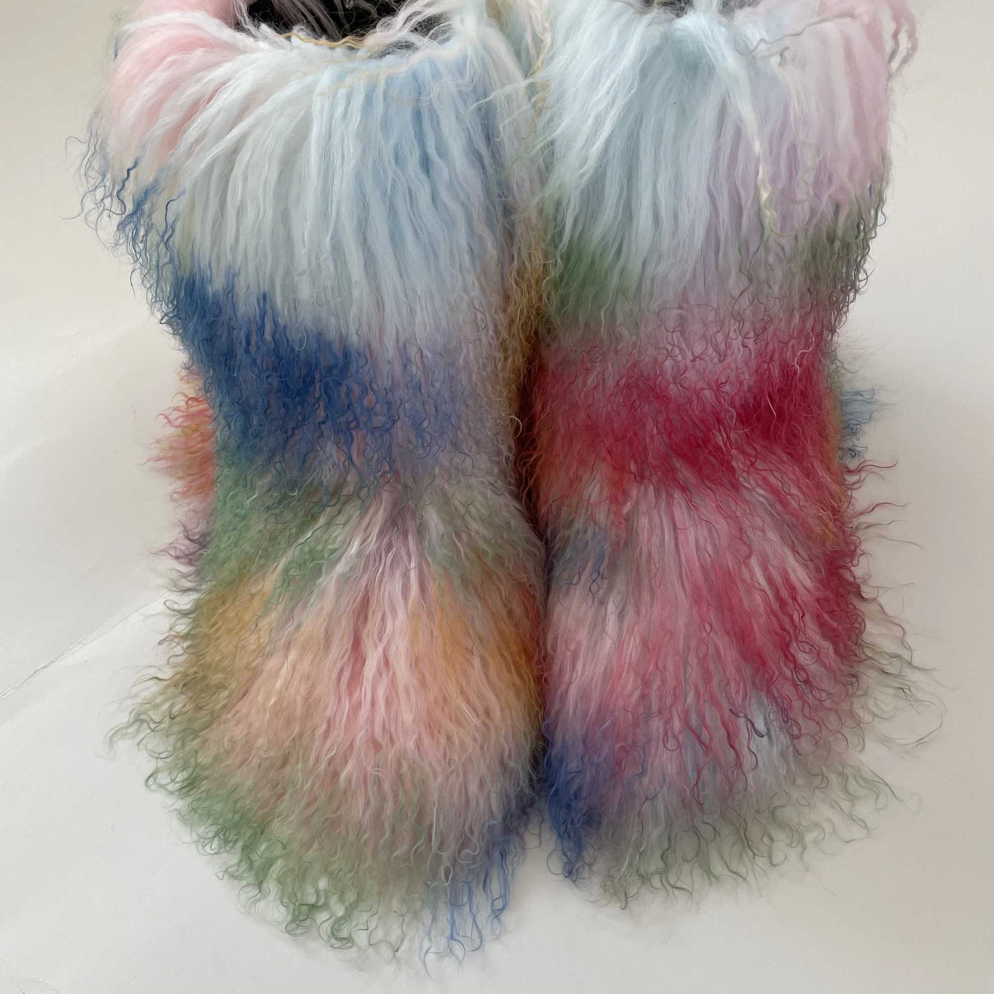 2024 80cm HEIGHT Luxury Fur OVERKNEE Boots Women Round Toe Mongolian Fur Boots Shoes Women Snow Fur Boots Z250303