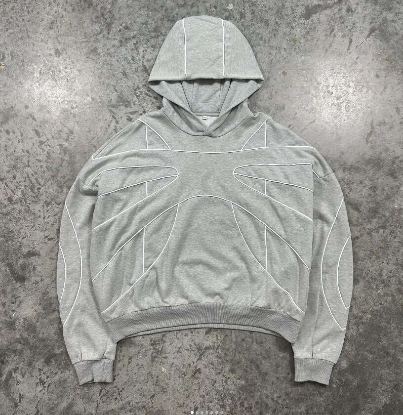 New American street style loose hoodie for autumn winter, men's and women's elastic waist wide leg pants set