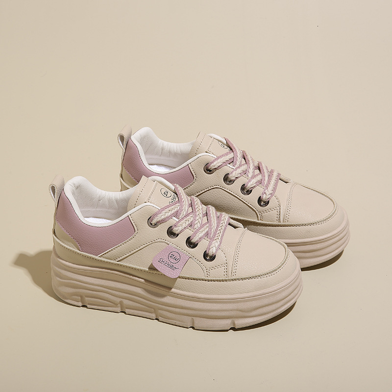 2025 New Designer Breathable Women s Fashion Casual Color Blocked Thick Bottom With Raised Leather Surface Outdoor Sports Shoes Board Shoes