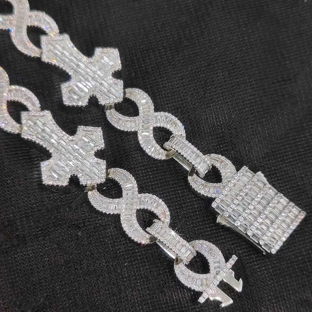 ESKEEM Big Cross Infinite Cuban Necklace Full Iced Out CZ k Chain Cubic Zircon Fashion urious Choker HipHop Jewelry