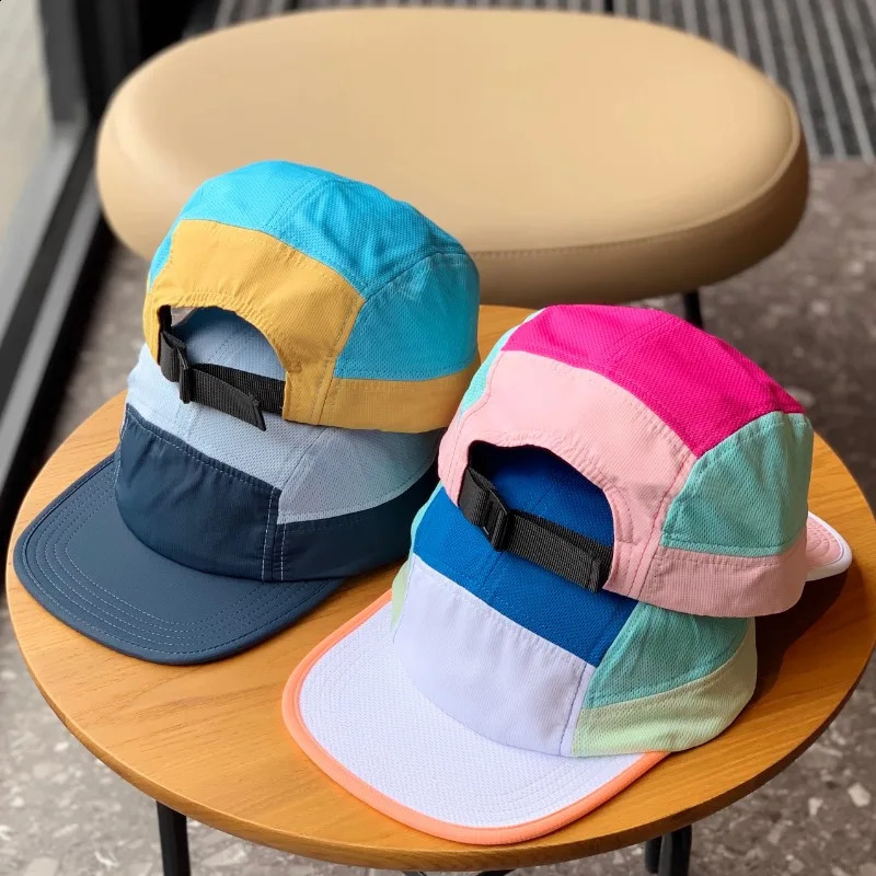 Custome Personalized Quick drying Five panel Flat brimmed Hat Men and Women Outdoor Breathable Sports Sunshade Baseball Cap 250225 - view 5