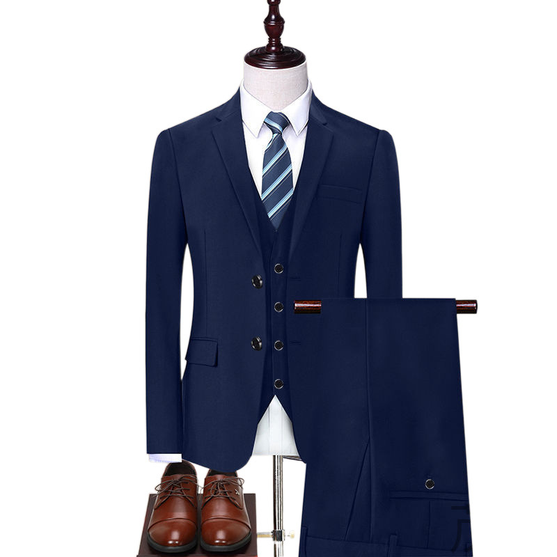 F31Tailored Young Adult Men's Dress Coat Modern Korean School Formal Wear