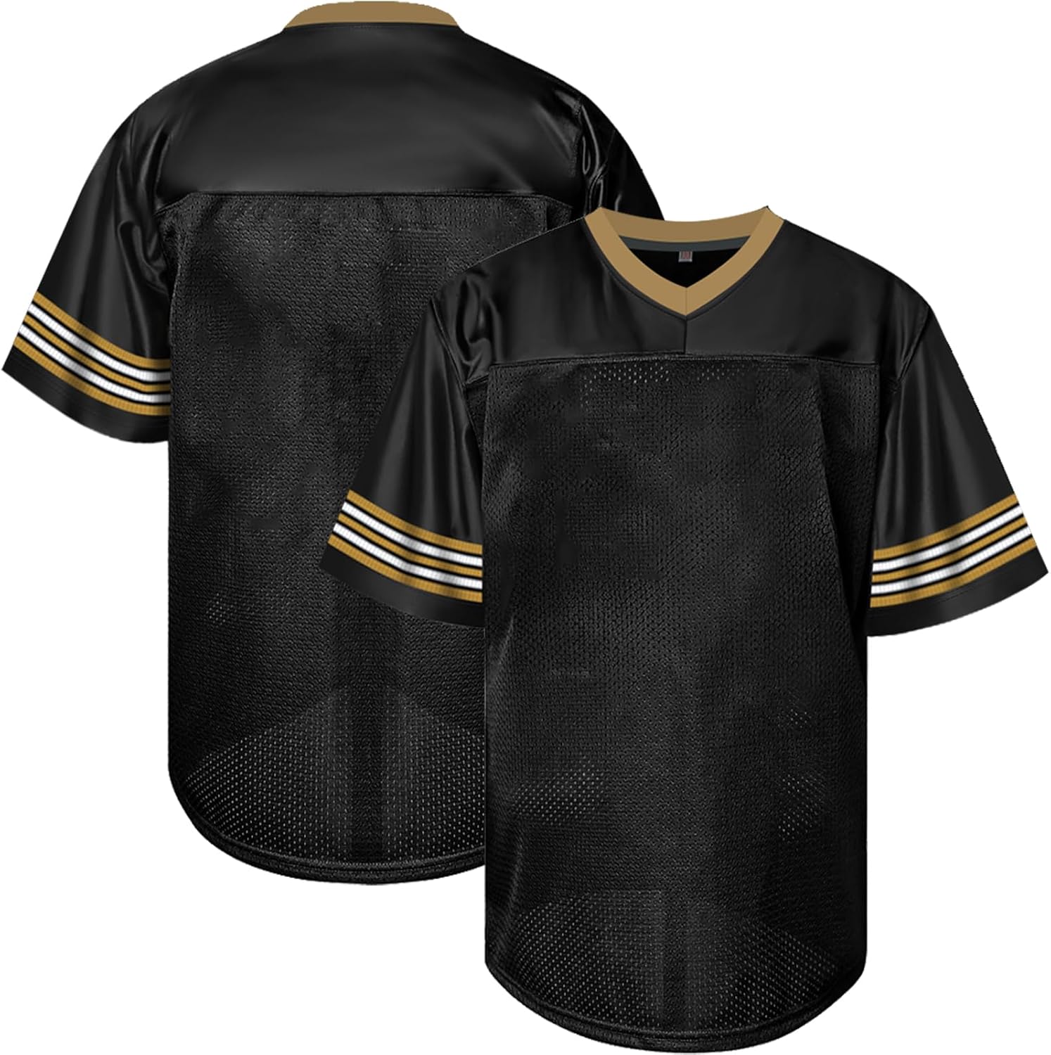 Atonmore Men Blank Plain Football Jersey, Adult Hip Hop Hipster Short Sleeve Mesh Pullover Shirts,Custom Uniforms for Party
