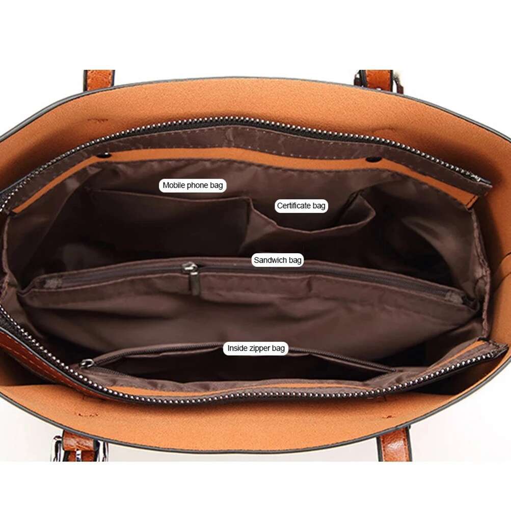 Shoulder For Oil Wax Leather Tote Crossbody Bag Vintage Satchels Women Bags Designer Handbag High Quality