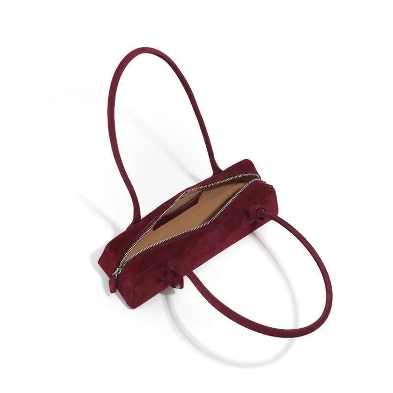 Vintage Women Underarm Bags Single Shoulder Female Genuine Leather Large Capacity Sausage Shape Handbag Bowg Bag