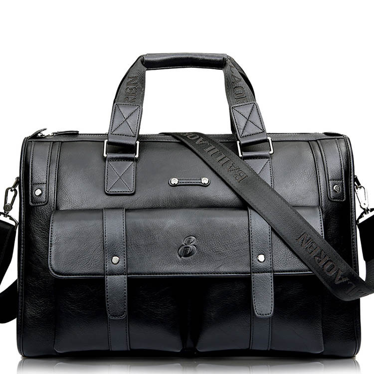 Free Shipping Briefcases Crossten Large Capacity Leather Briefcase Business Handbag Messenger Bags Vintage Shoulder Travel Bag Men's 17 Inch Lapt
