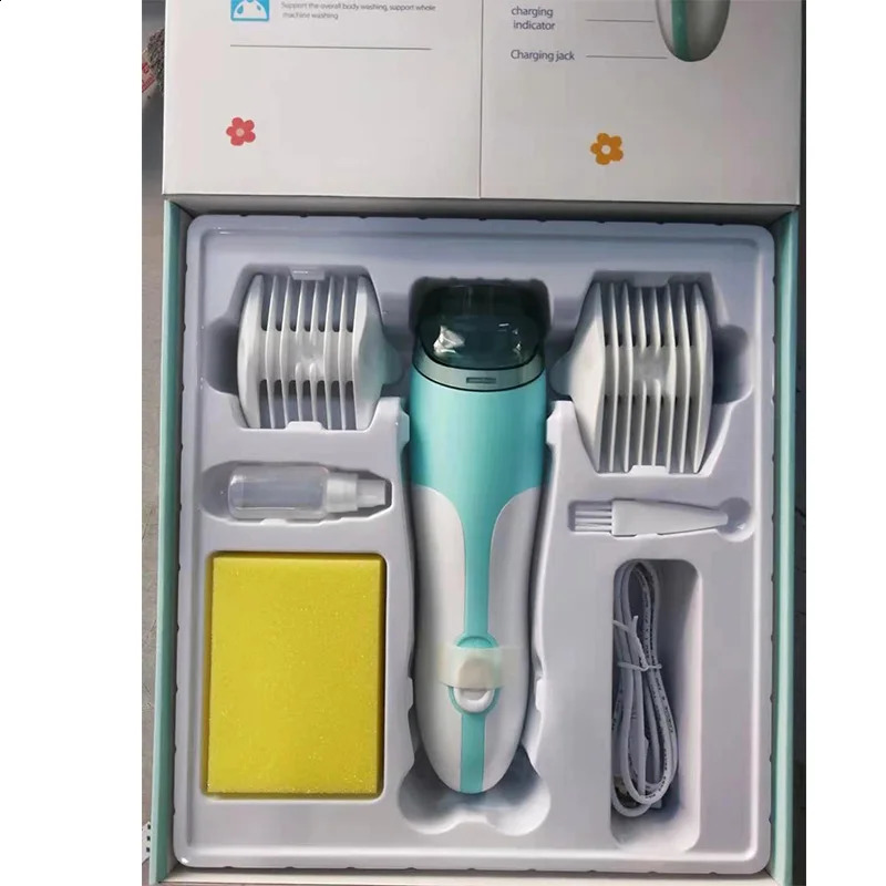 Automatic Gather Hair Trimmer Baby Adult Mute Waterproof Kids Hair Clipper Sleep Haircut Home-Use No Oil 250303
