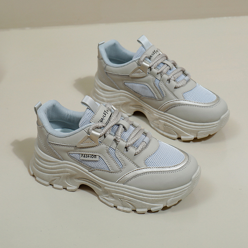 Mesh Breathable White Shoes For Spring And Summer 2025 Designer s New Outdoor Training Running And Height Increasing Casual Shoes