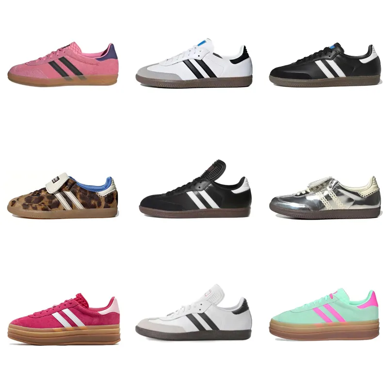 2024Designer Casual Shoes sneakers Brand Shoes Retro Men's Leather Lace-Up Fashion Trainer Sports Women's Casual Sports Black white green gray sneaker with box
