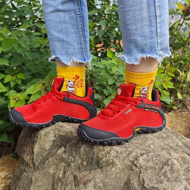 Men Climbing Big Size Women Sneakers Outdoor Hiking Trainers Anti-slip Comfortable Walking Sport Shoes Couple Travel Shoe