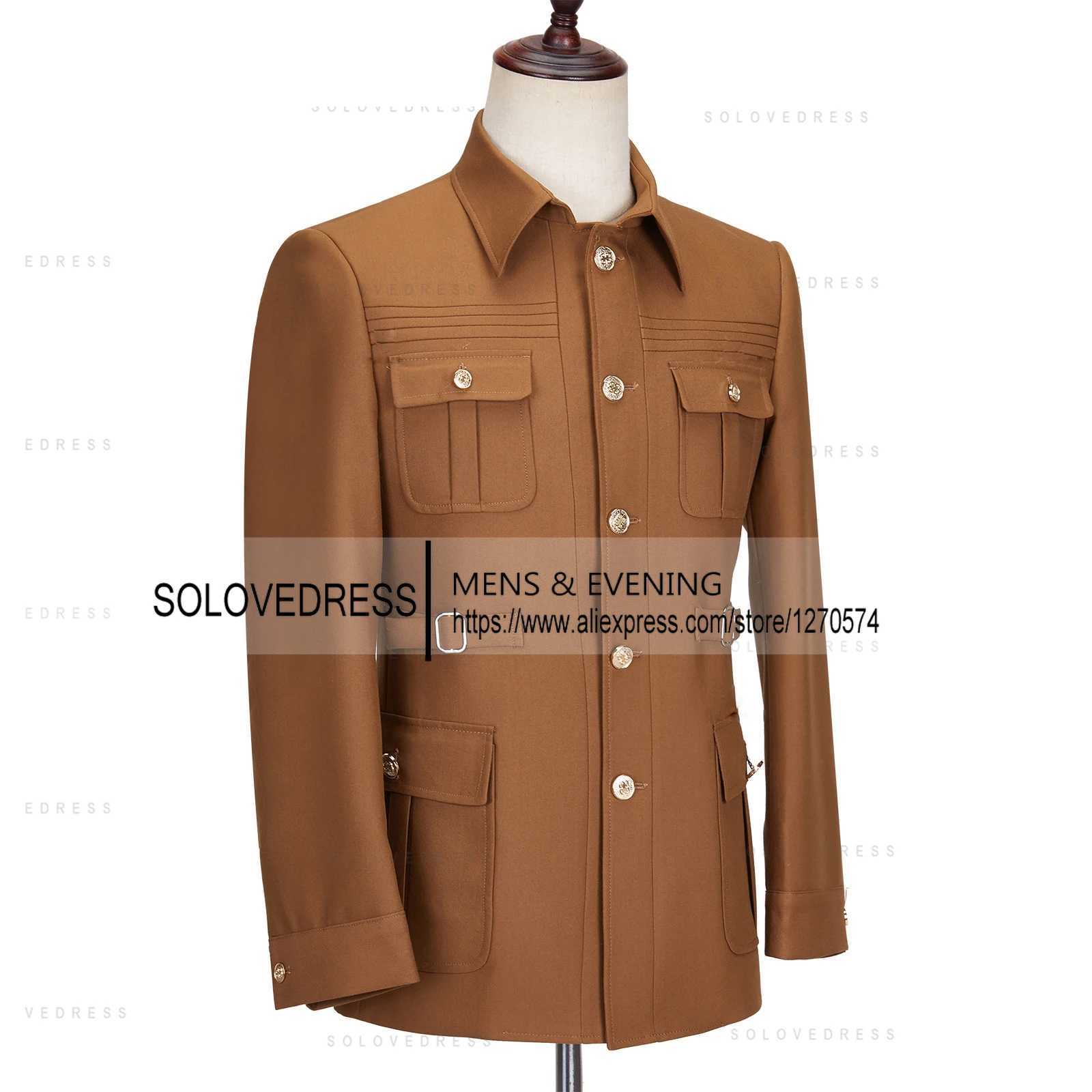 New Arrival 2 Piece Slim Fit Mens Suits Fashion Style 4 Real Pocket With Belt Can Be Customized Wedding Suits(Blazer+Pants) M250303