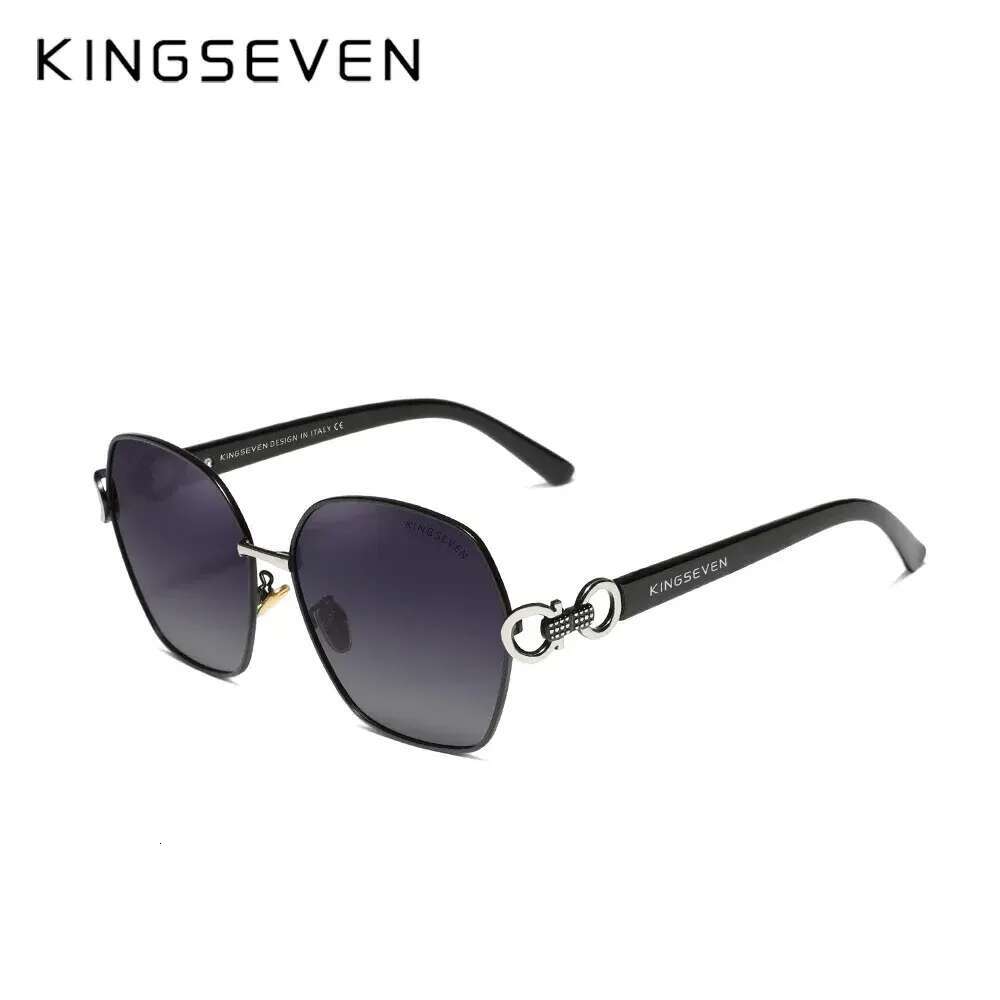 KINGSEVEN New Vintage Butterfly Sunglasses Women Retro Double Ring Design Gradient Square Sun Glasses Female UV400