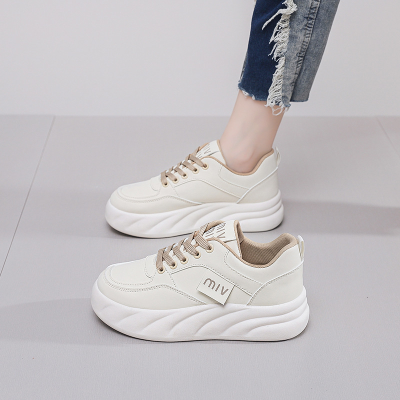2025 Spring Designer s New Breathable White Multi Functional Thick Bottom Casual Sports White Shoes For Girls