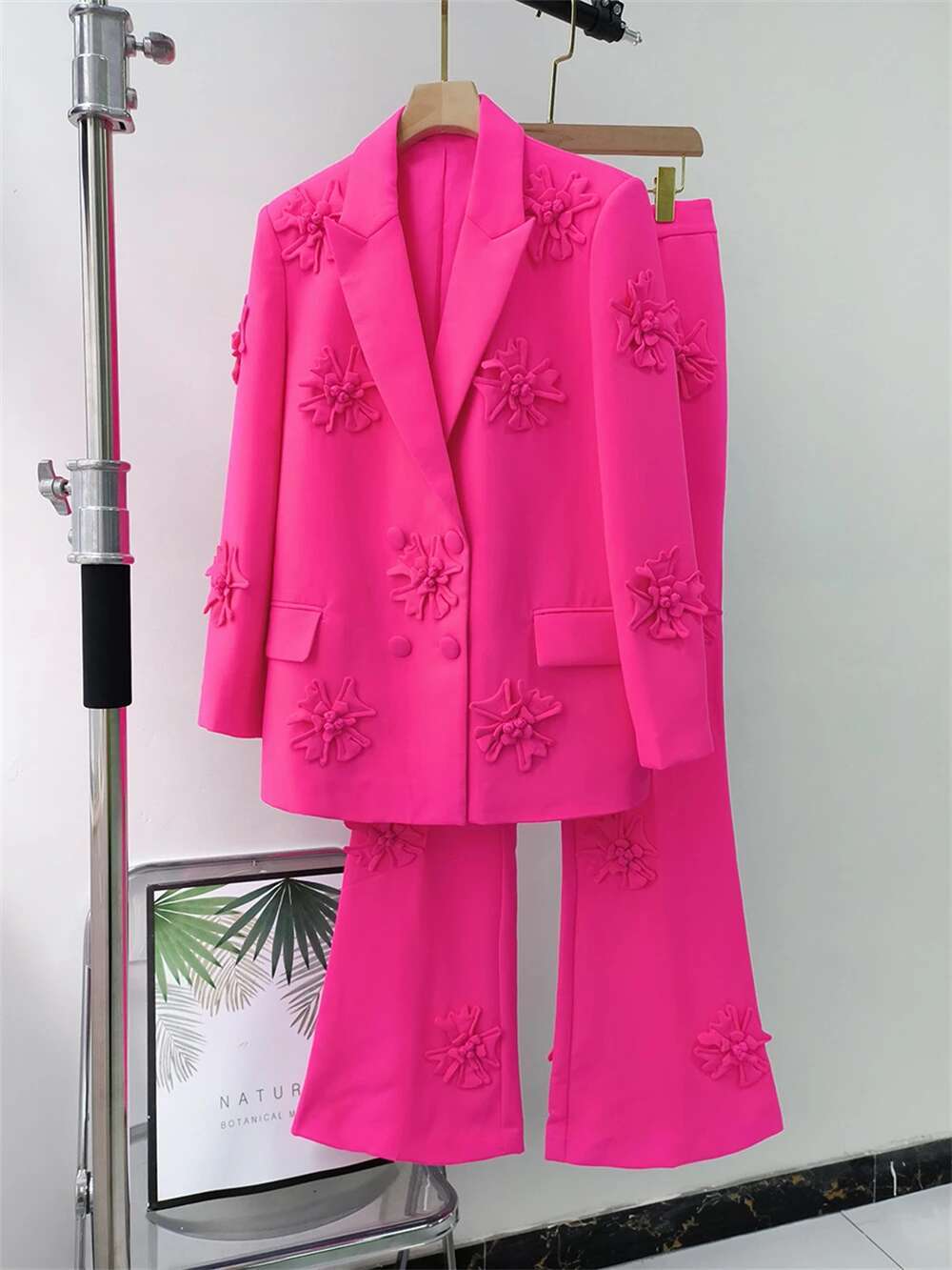Popular Set For Women With 3D Wer Hot Sale Women's Suit Jacket Blazer Pants Fashionable 2025 New Tuxedo