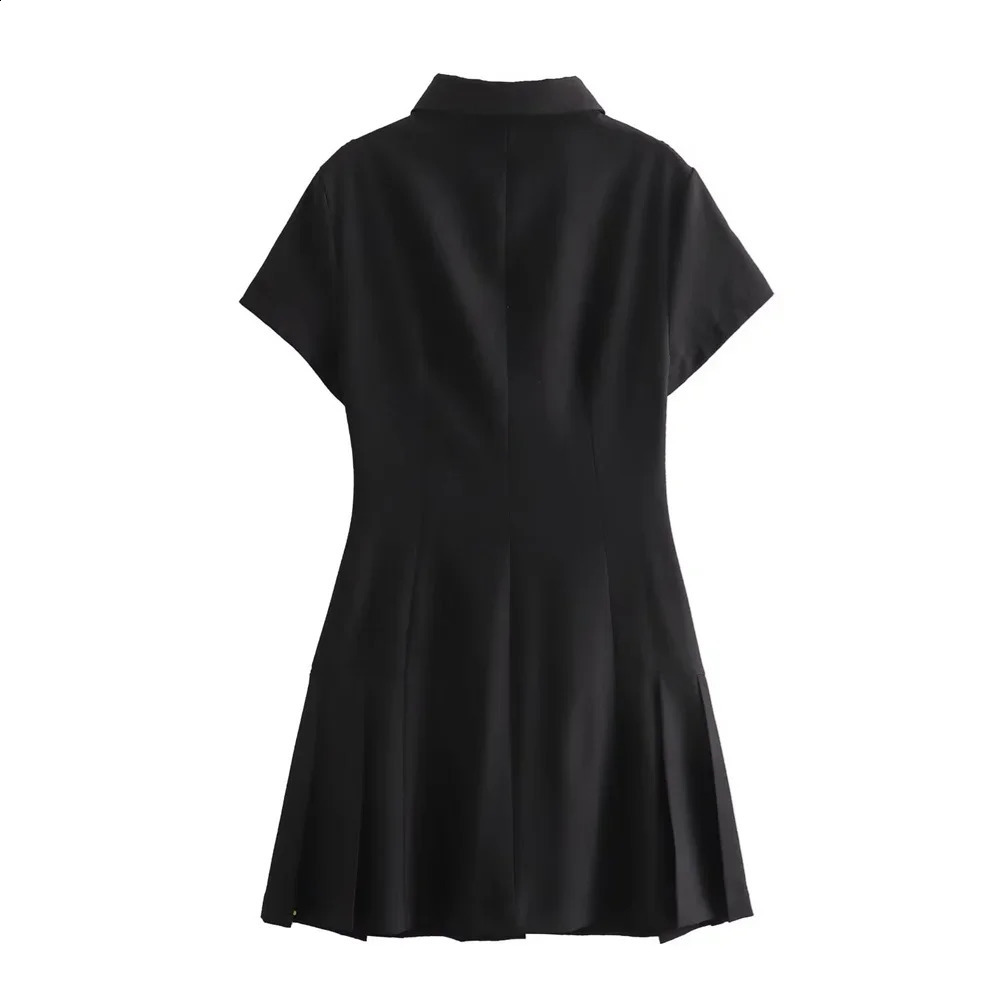 MSNOLOA 2024 sunmer Product Womens Fashion Casual Polo Collar Short sleeved Shirt Style Mini Dress 250227Z