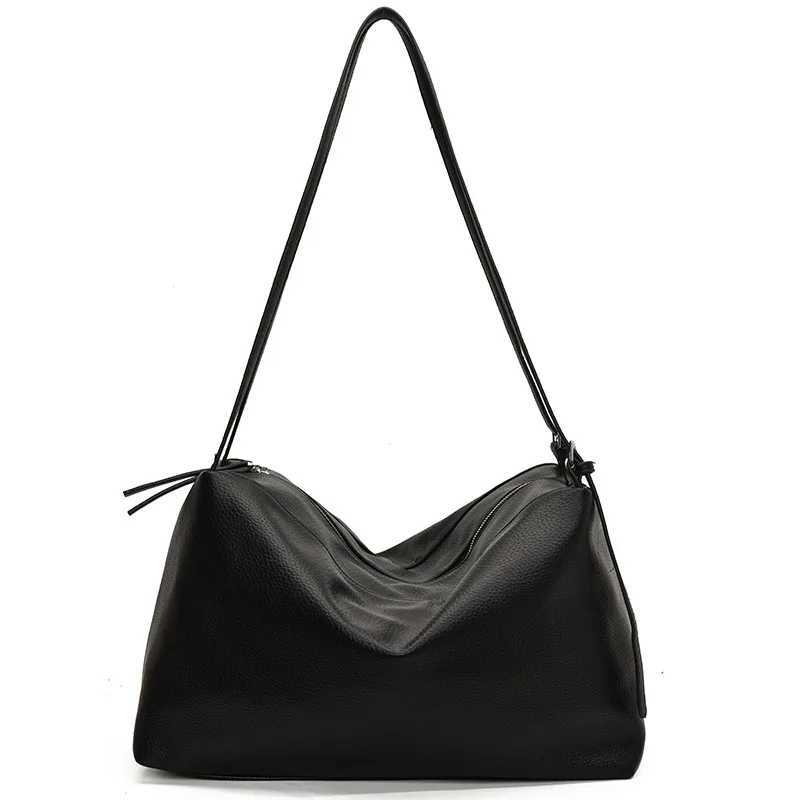 Brand Designer PU Leather and Oxford Patchwork Womens Shoulder Bag Retro Crossbody Bag Bucket Handbag Y250303