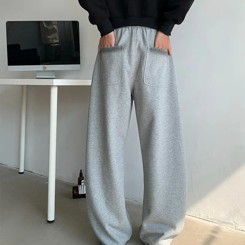 Mens Tiedye Fleece Casual Pants Side Striped Wide Leg Straight Sweatpants Neutral Highquality Long Baggy Trousers Sport 250303Z