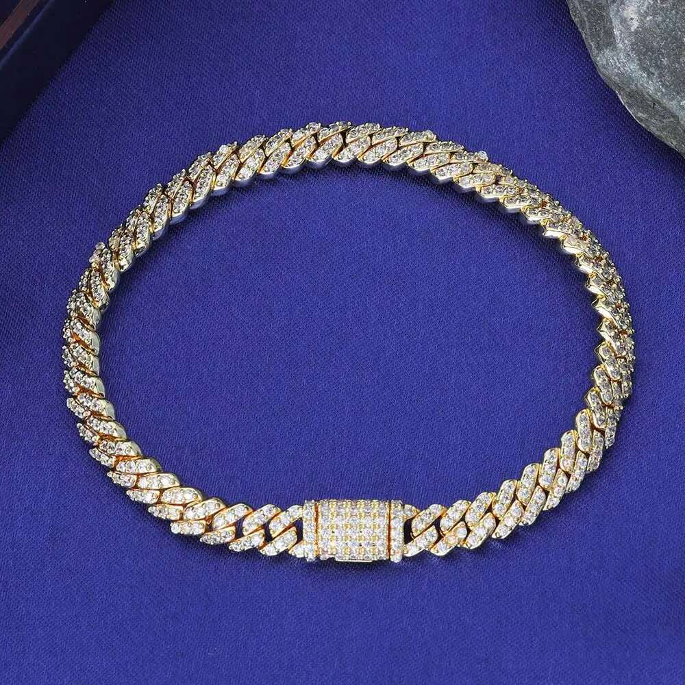Christmas Gift Women's Customized Iced Sterg Sier 6mm k Chain VVS Moissanite One Row Dia Cuban Necklace
