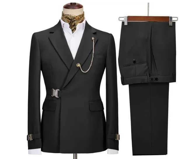 2-piece mens business suit with regular fit notch lapel ball tailcoat (Trail Blazer+pants) excluding chest accessories M250303