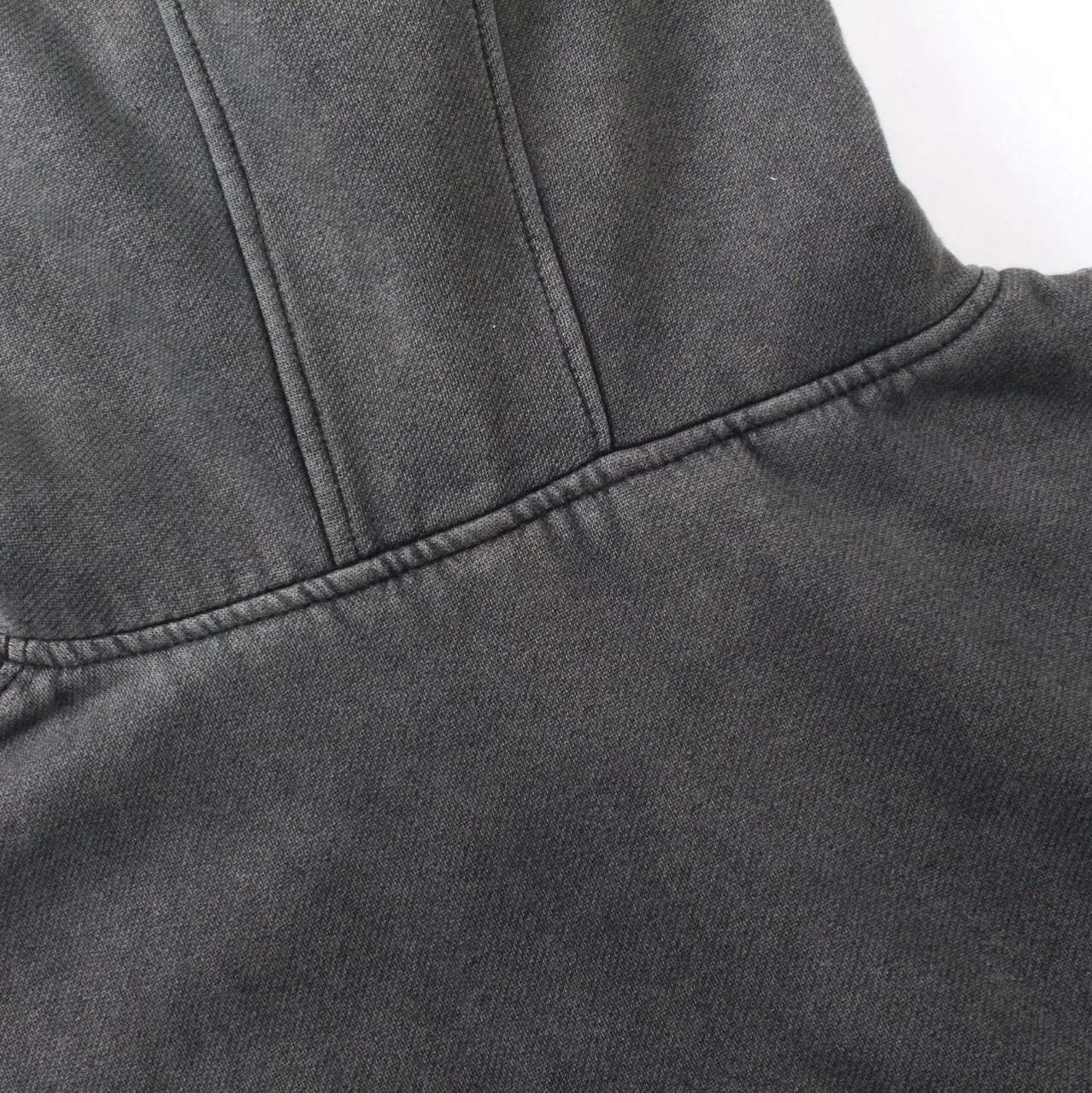 PFNW Men's Dark Grey Zipper Cardigan Sweatshirts American Casual Loose Washed Distressed Thin Veet Hoodie Autumn New 12C1418