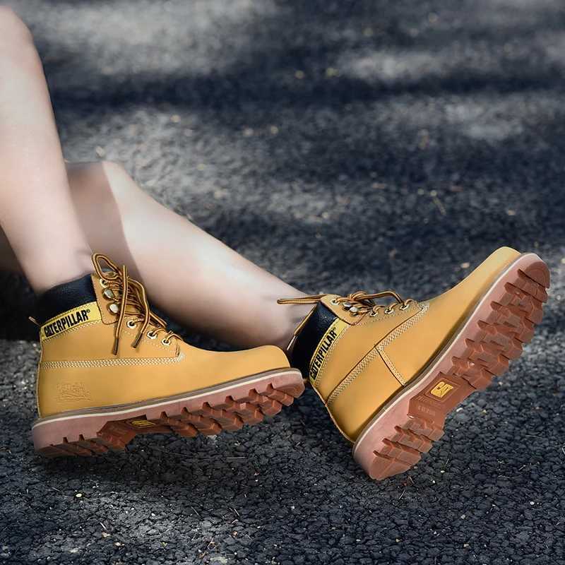 Leather mens winter ankle military hiking snow yellow designer tactical boots outdoor mens work shoes sports shoes Z250303