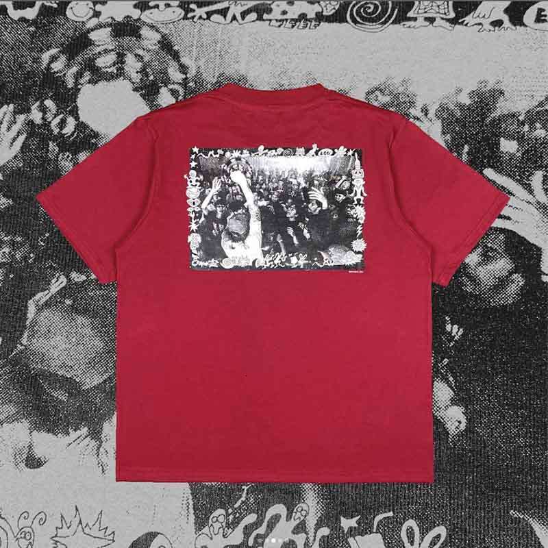 American style new street hip-hop niche personality trend printed round neck men's and women's short sleeved t-shirt