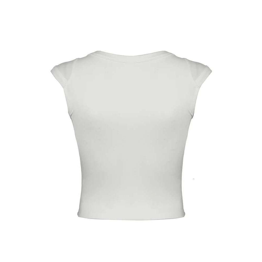 Women's Wear Sweetown White Solid Basic Slim Low Bust V Neck Crop Tees Women Black Simple Fashion Short Sleeve Summer T Shirt