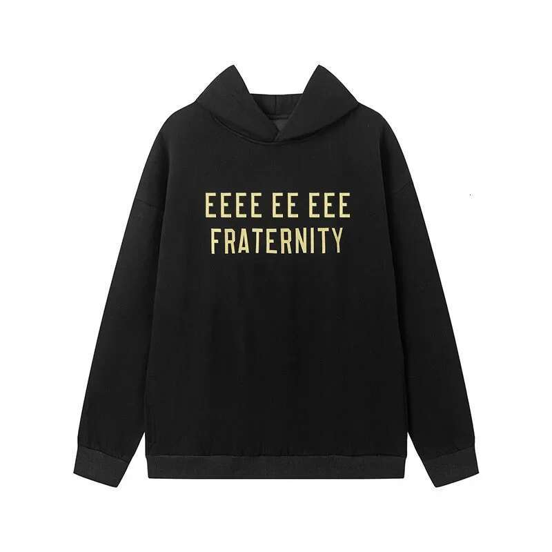 Fw24 Fashion Brand Chest Two Rows Letter Hoodies Design Men's High Street Cotton Loose Hoodie Sets