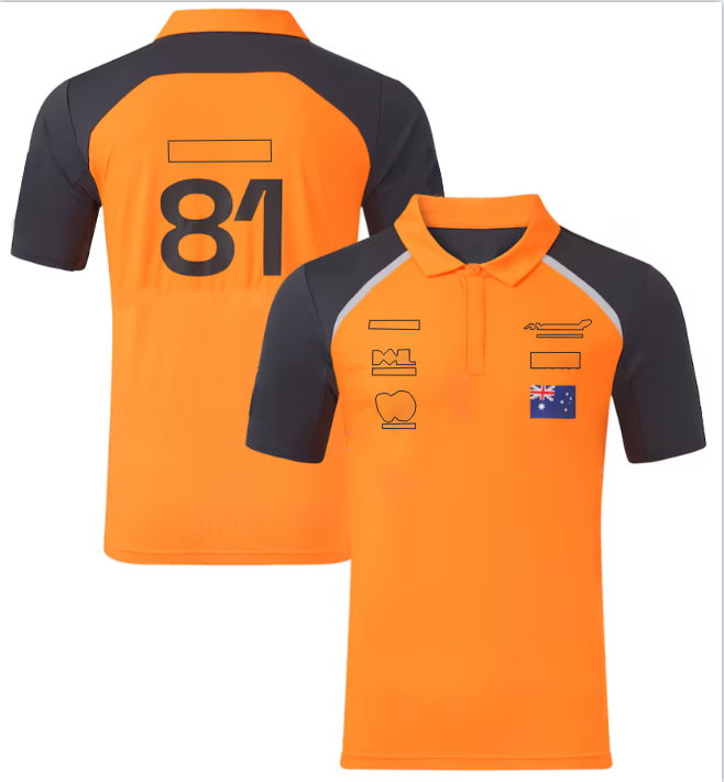 2025 New F1 Racing POLO Short Sleeve T-Shirt Same Customised