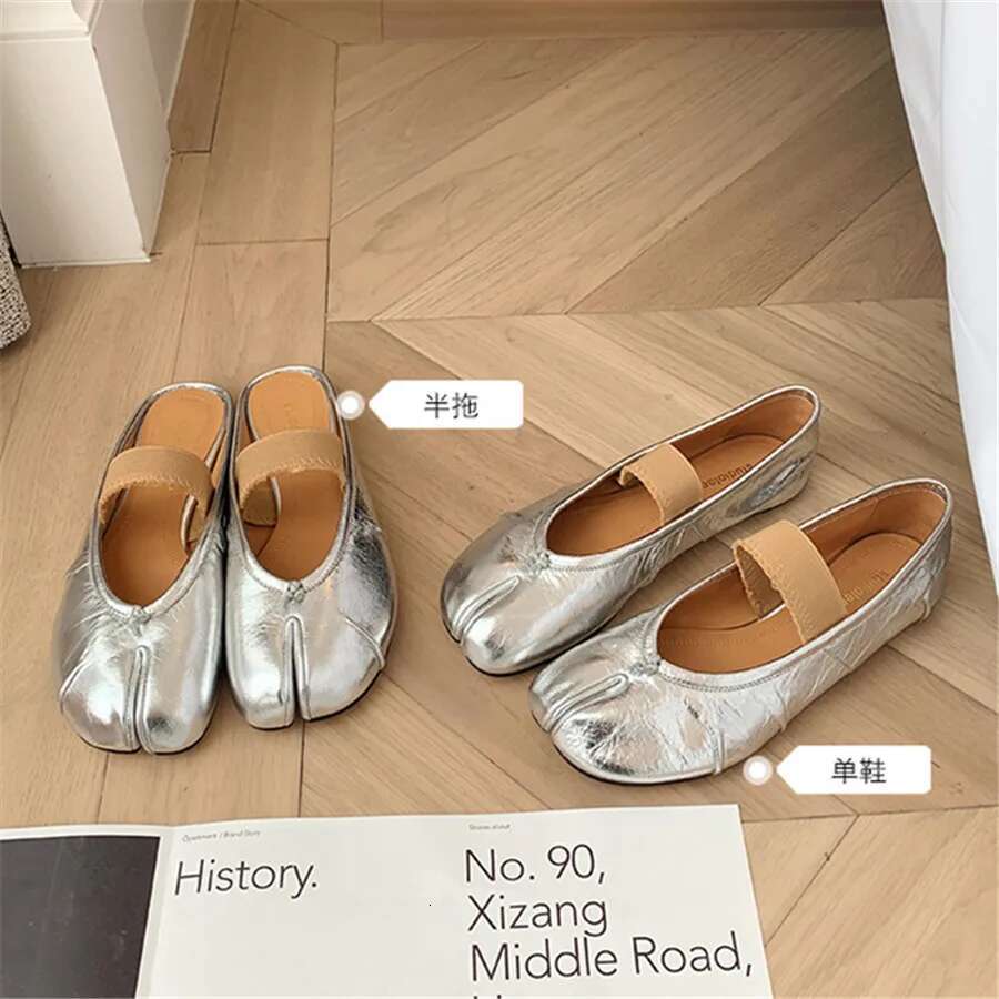 2025 New Split Toe Women Ballet Flats Retro Tabi Shoes Casual Elastic Band Loafers Ladies Espadrilles Lazy Atillas Mujer