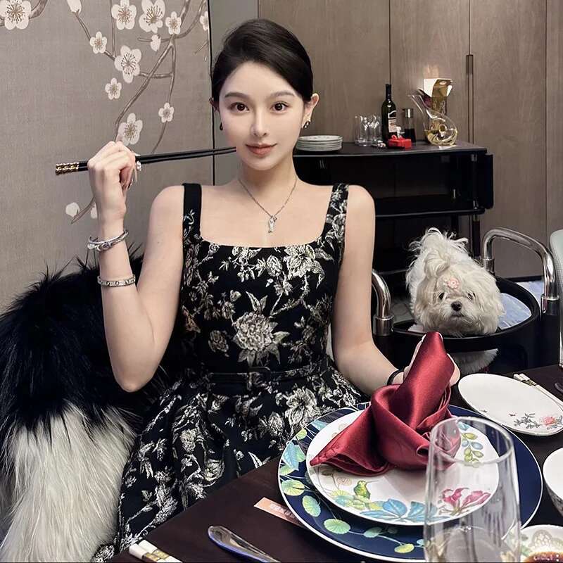 JAMERARY Embroidery Jacquard Long Dress Women Summer Autumn Straps Ral Sundress A E Midi Party Dresses Female Evening Prom