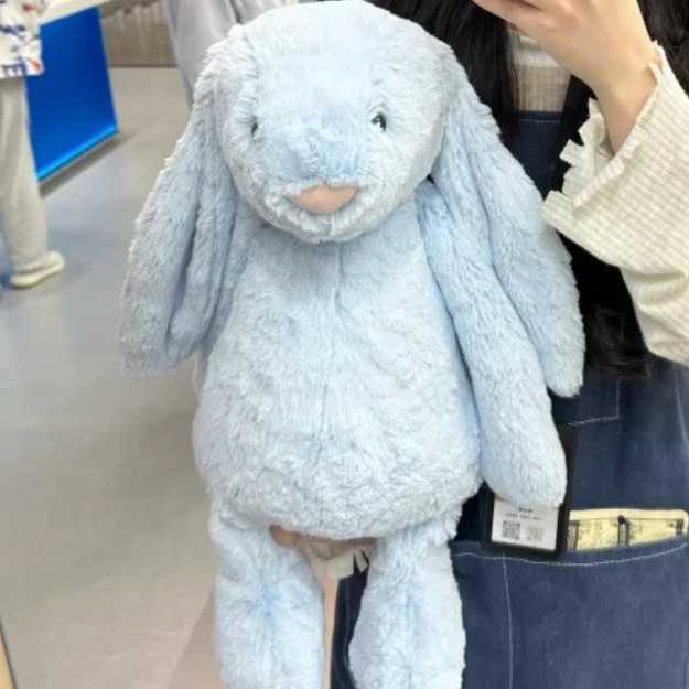 Plush Dolls 51cm Classic Shy Bonnie Rabbit Soothing Doll White Beige Light Pink Blue Cute Plush Toy