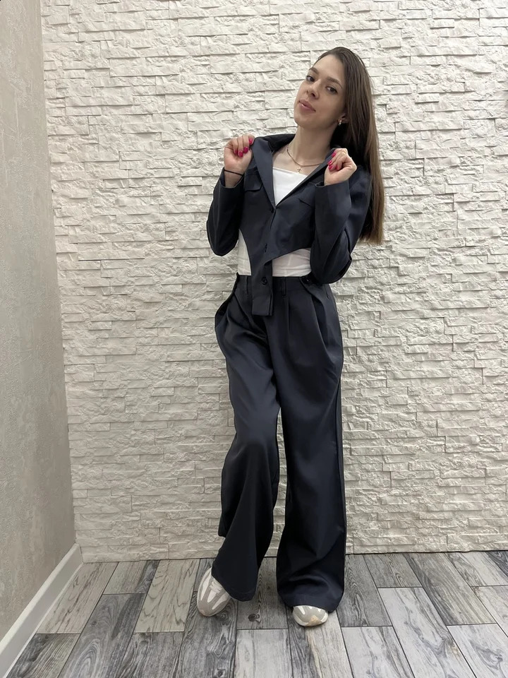 SLTNX Fashion Pant Blazer Two Piece Set for Women 2024 Summer Chic and Elegant Trouser Sets Ladies Casual in Matching 250225