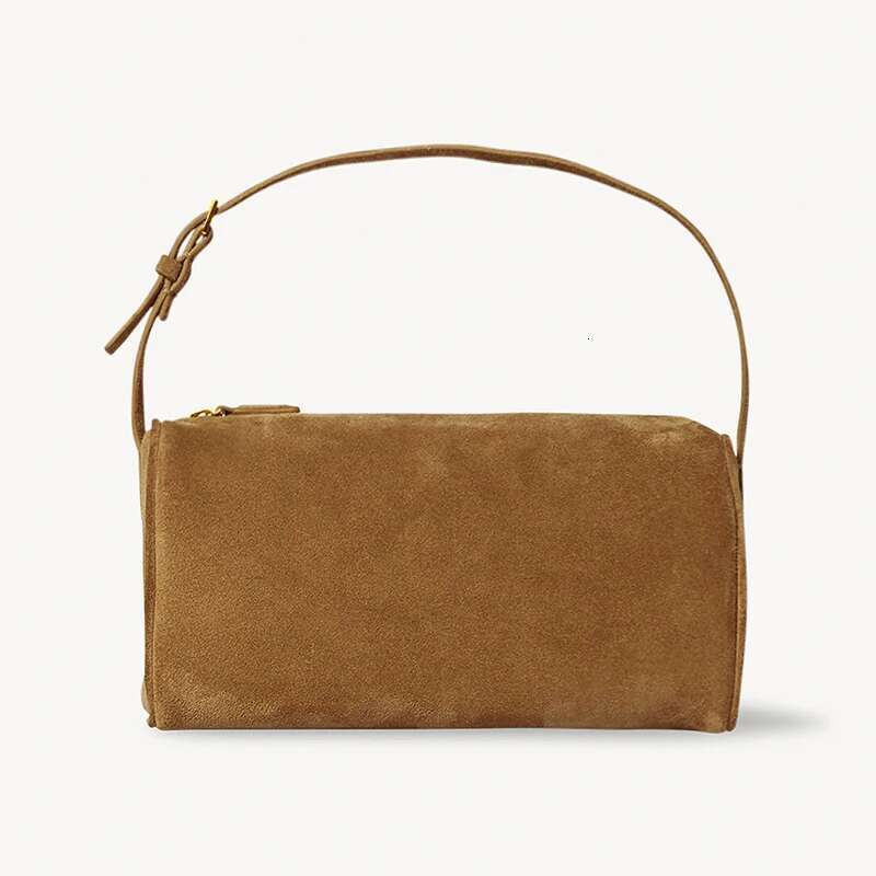 Women's Genuine Suede Clutch Purse Designer Phone Box Cow Leather Top Handle Handbag Solid Color Wallet