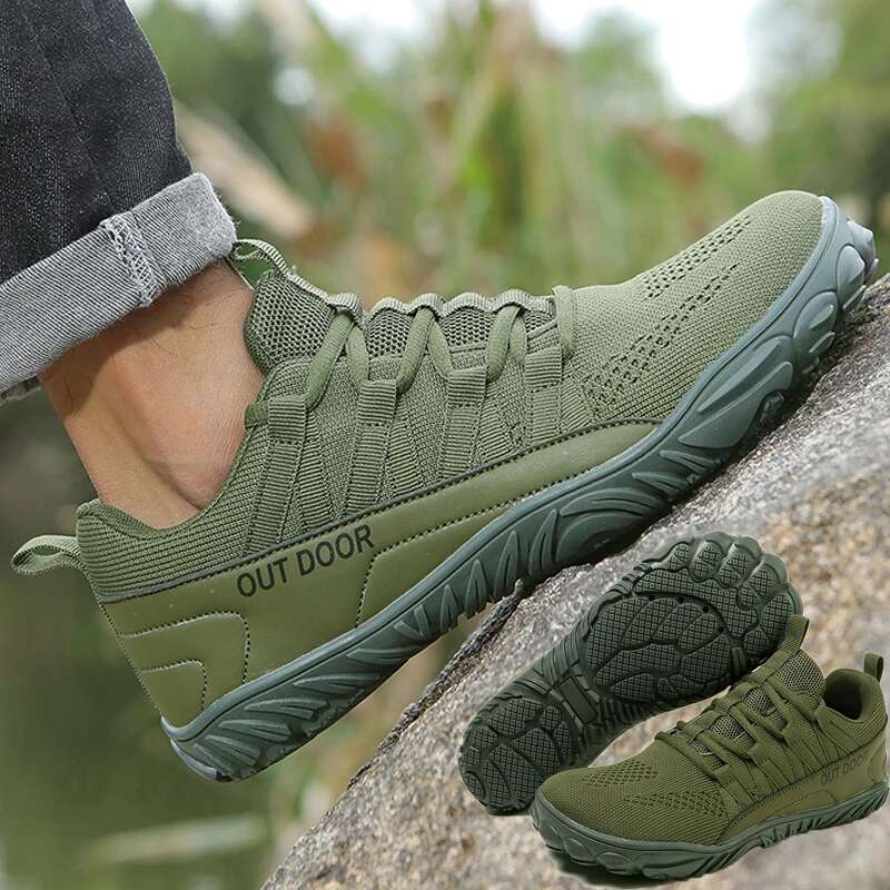 New Hiking Plus Size, Couple Outdoor Sports Palm, Wide Last Barefoot Casual Shoes, Indoor Yoga Fiess