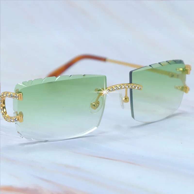 Moissanite Sunglasses Wire C Designer Carter Sun Glasses Vintage Eyewear Frame 012 Small Dia Cut Shades