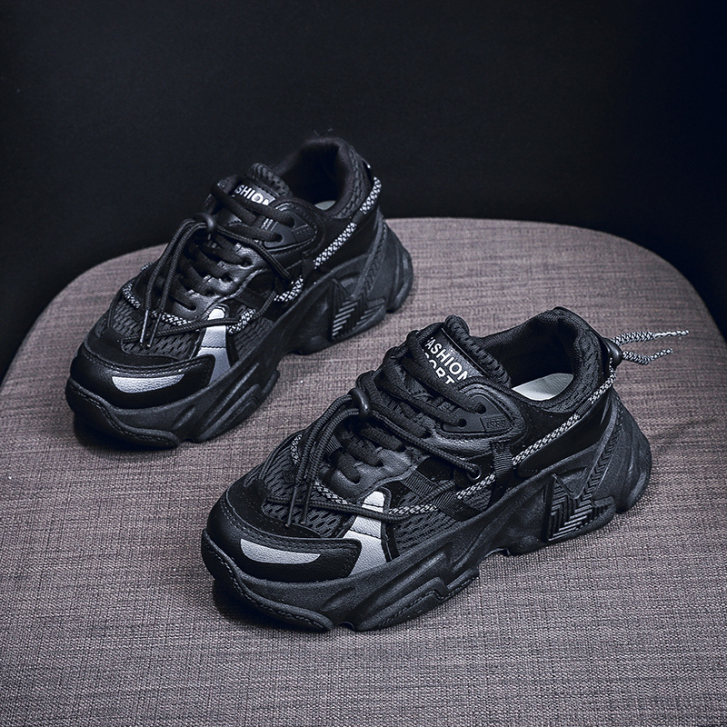 Dad s Shoes 2025 Season New Breathable Mesh Multifunctional Sports And Leisure Thick Soled Height Increasing Women s Sports Shoes