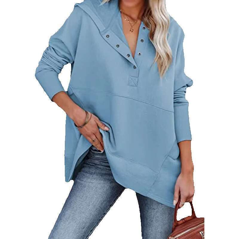 2022 New Arrival Women's Casual Pullover Hoodie Long Sleeve Sweatshirts In Solid Colors For Winter Wholesale