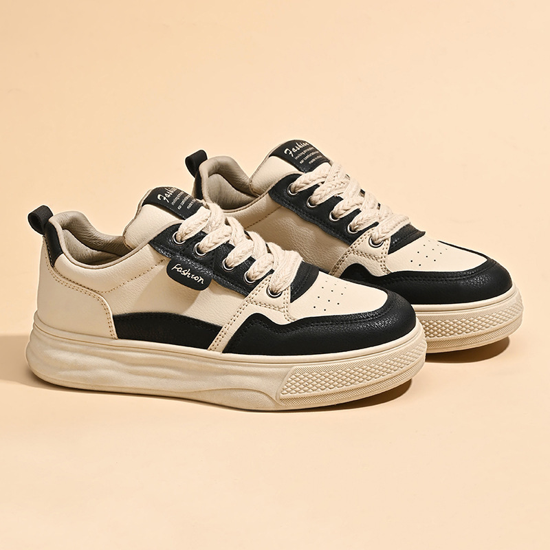 2025 Spring Designer s New Fashionable Little White Shoes With Increased Height And Thick Bottom Outdoor Leisure Sports Board Shoes For Women