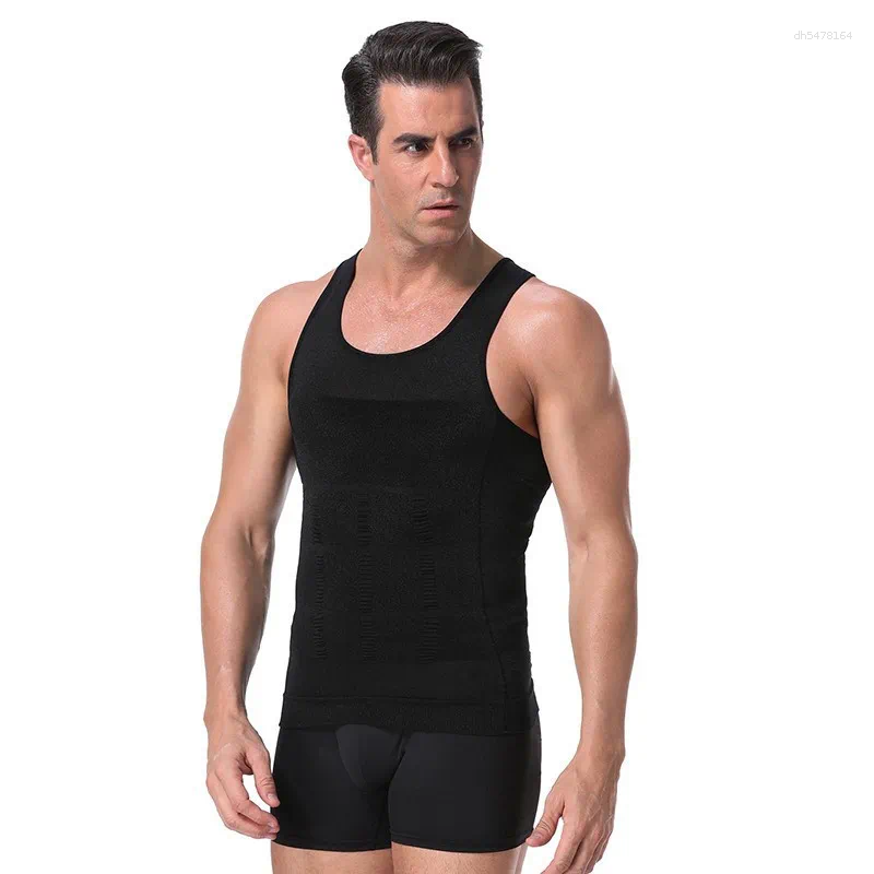 mens body shapers mens slimming shaper vest shirt abs abdomen slim gym workout tummy control compression tank top sleeveless shapewear