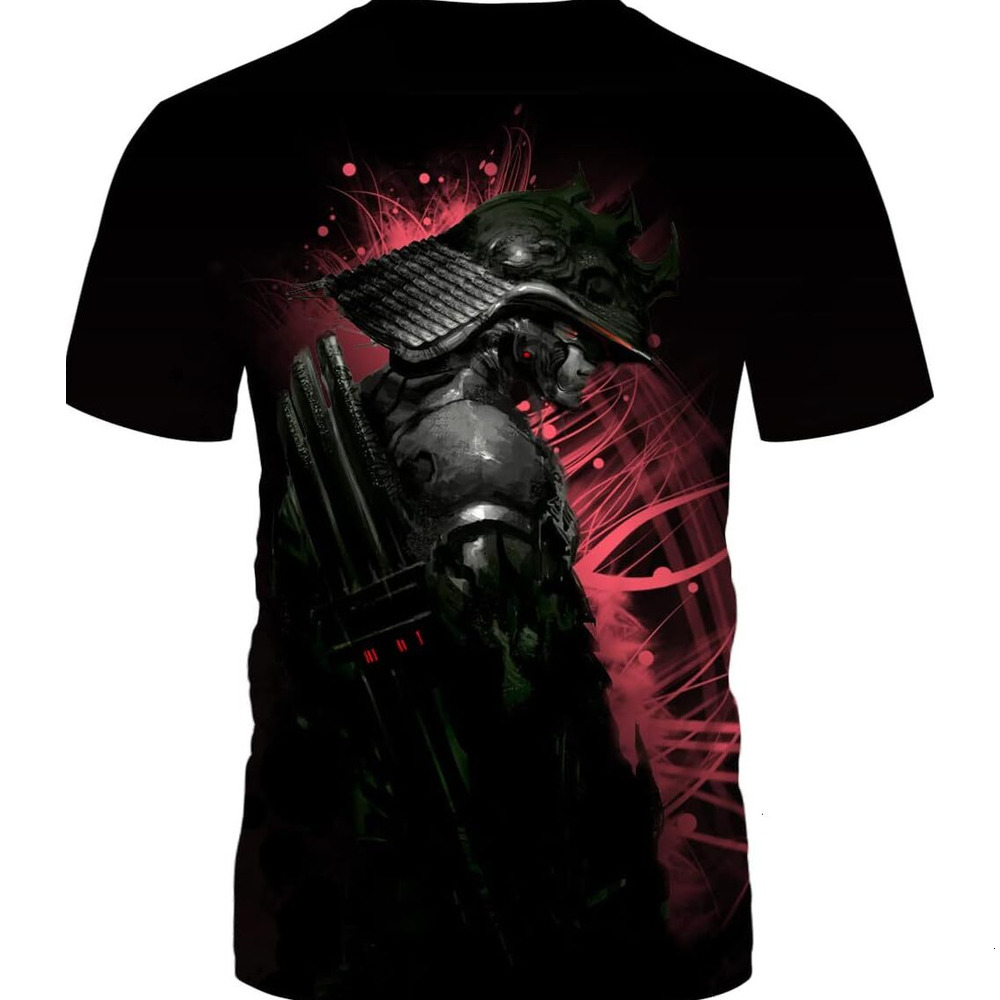 Mens T shirt Men's Novelty Short Sleeve Tshirt Japanese Samurai 3D Printing Casual tops summer clothes Fashion patterns