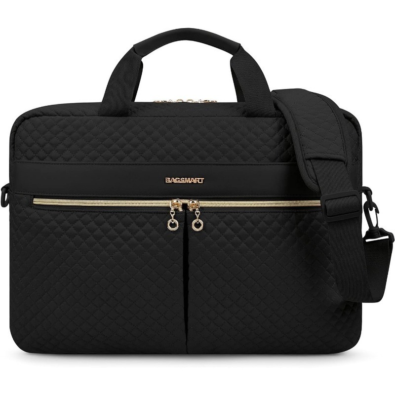 Ship from US BAGSMART 173 156 Inch Laptop Bag Briefcase for Women Computer Messenger Office Travel Business Black 250228FBB