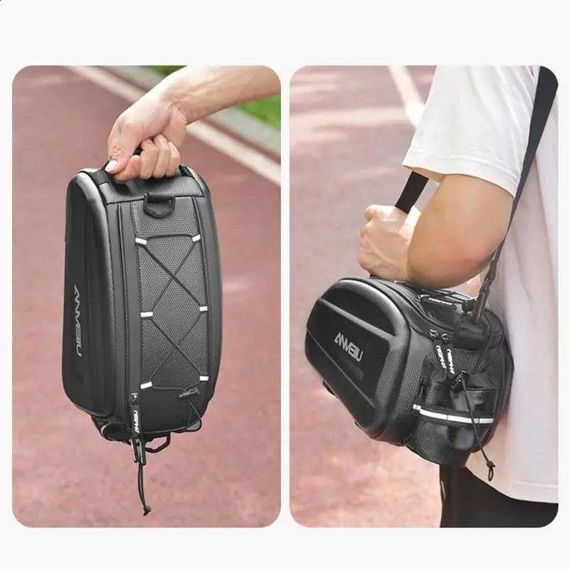 Ship from US Waterproof Bicycle Saddle Bag 6L Large Capacity Bike Tail Trunk Rear Seat Bags Road Mountain Luggage Cargo Rack 250228FBB