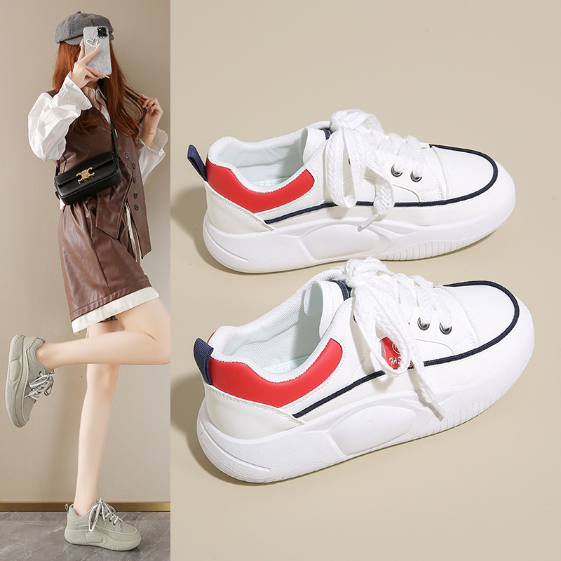 Designer s New Breathable White Shoes For Women In Spring And Summer Of 2025 Multifunctional Thick Soled Height Increasing Outdoor Sports And Leisure 