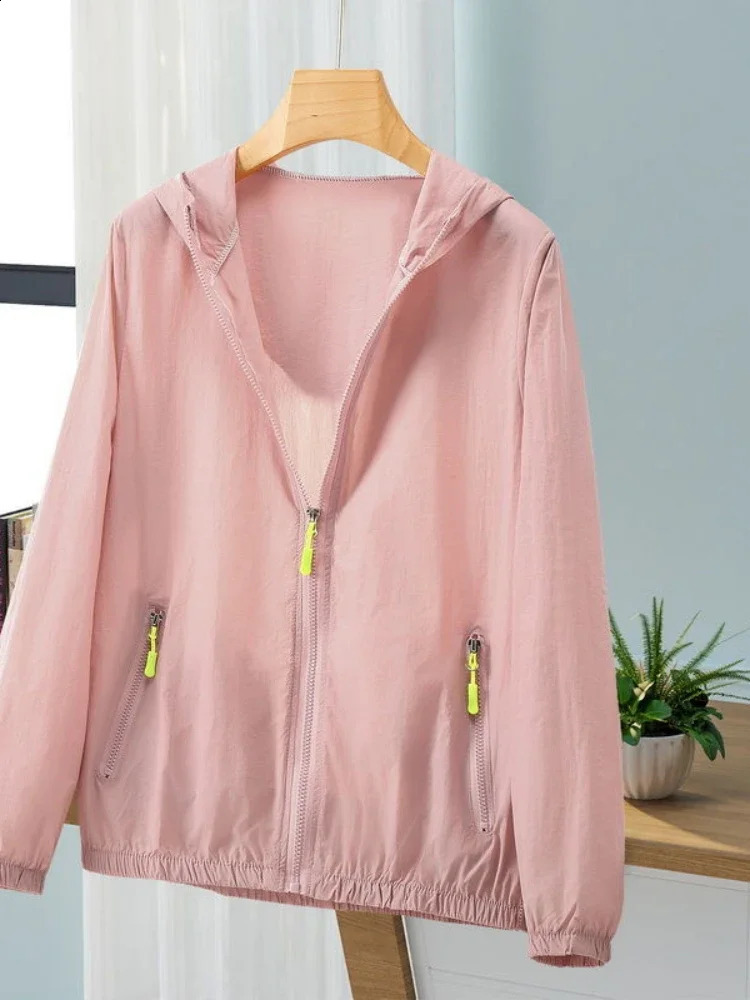 Women Jacket Waterproof Windbreaker Jackets Female Hooded Summer Sunproof Windproof Coats Outdoor Hiking Thin Coat A231 250228