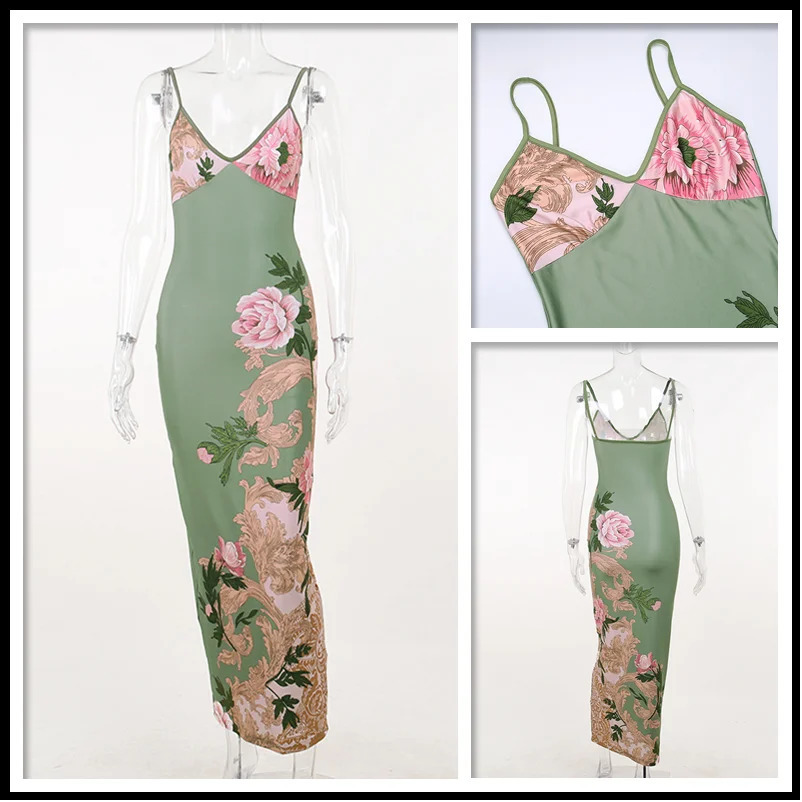 Townlike Elegant Long Maxi Dress Women Spaghetti Strap Summer Slim Bodycon Backless Nightclub Sexy Party Dresses 250228
