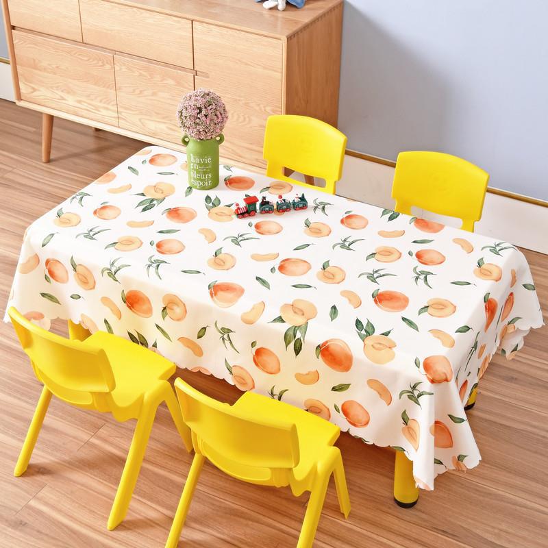TPU Coated Waterproof and Oil-proof Leave-in Table Mat Outdoor Simple Rectangular Coffee Table Cloth