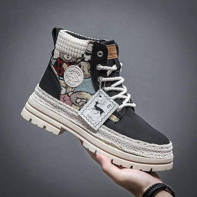 Brand Men's Women Designer Ankle Spring Comfortable Wear-resistant High Top Boots Works Cowboy Shoes Botas Hombre