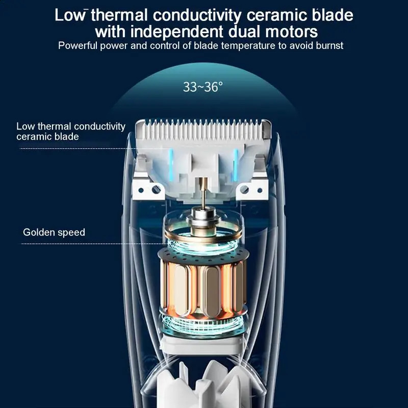 Hair Clippers For Kids Electric Hair Clippers Kids Hair Trimmer Quiet Hair Cutting Clippers Waterproof Cordless Hair Clipper 250303