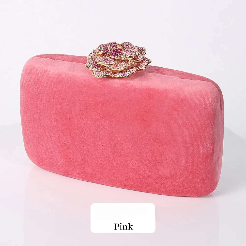 Women's Bags New Winter Veet Dia wer Lock Elegant Evening Bag Designer Purse Wedding Chain Clutch